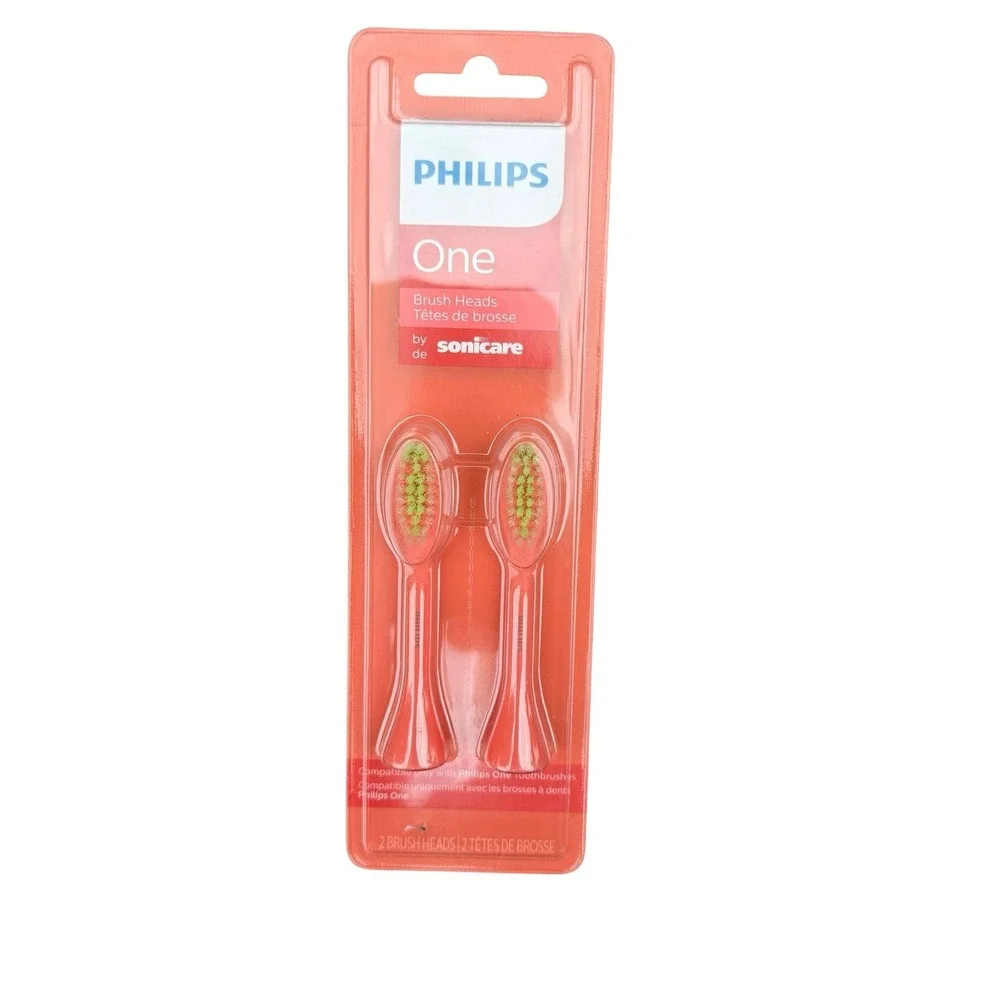Philips One by Sonicare Replacement Brush Heads BH1022/01 - CORAL -2 Brush Heads